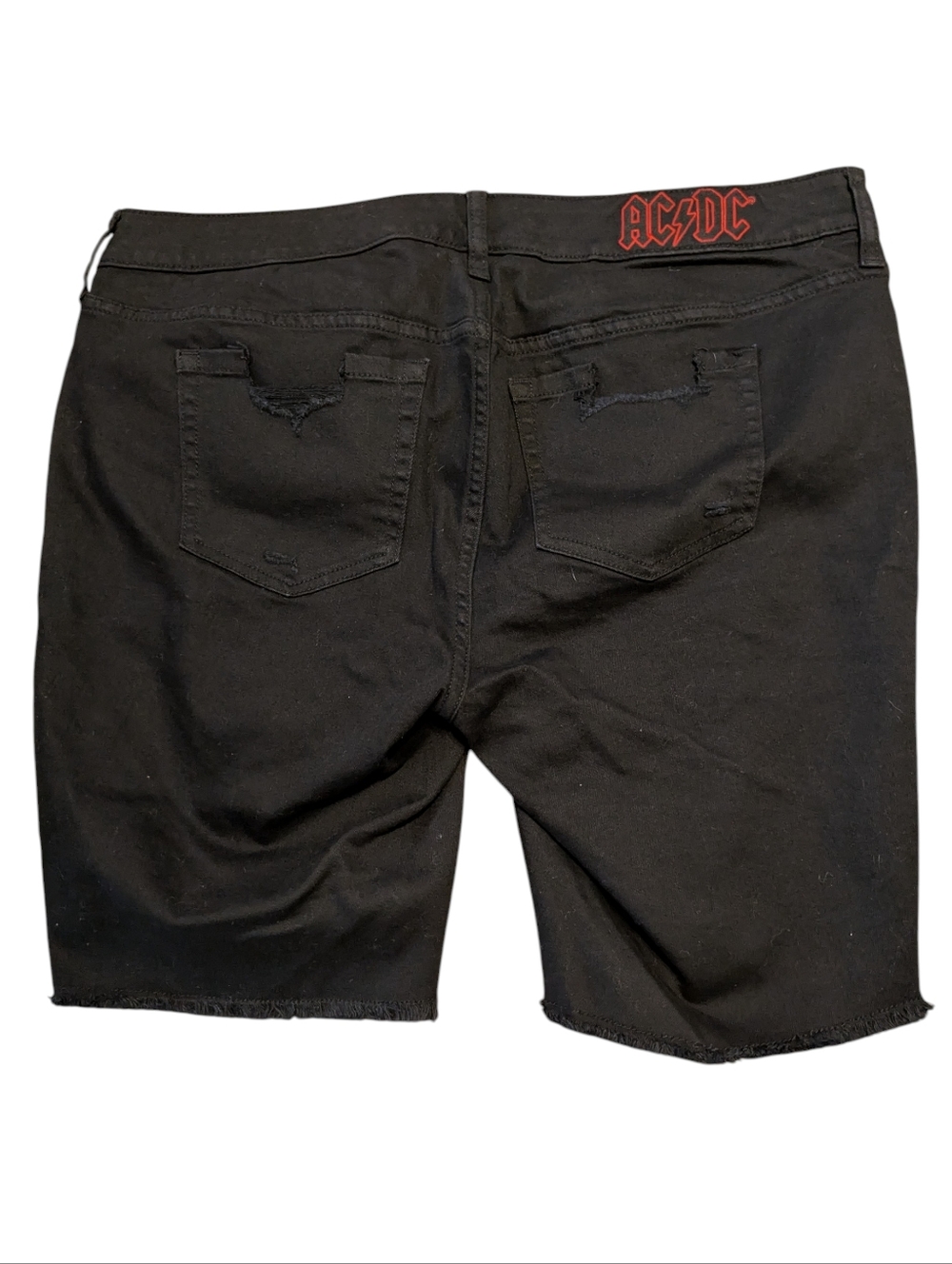 AC/DC Black Women's Distressed Bermuda Shorts - Picture 10 of 12